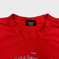 Vintage 90s Billabong T Shirt Mens Medium Red Graffiti Graphic Short Sleeve Tee