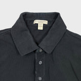 Burberry Brit Polo Shirt Mens XS Black Nova Check Tartan Preppy Tee