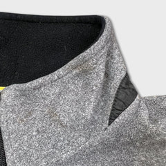 Vintage 90s Tommy Hilfiger Fleece Mens Large Gray 1/4 Zip Spell Out Athletics Jacket