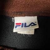 Vintage 90s Fila Fleece Mens 2XL Black Outdoor 1/4 Zip Pullover Jacket