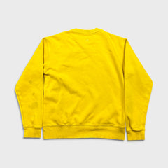 Adidas Sweatshirt Mens Small Yellow Sportswear Spell Out Pullover Crewneck
