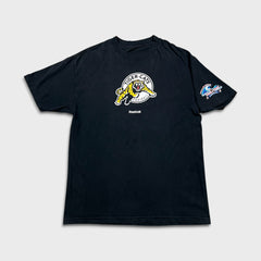 Vintage 2011 Reebok Hamilton Tiger Cats T Shirt Mens Large Black CFL Football Tee