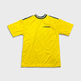 Vintage 90s Umbro Soccer Jersey Mens Small Yellow Athletic Short Sleeve