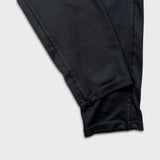 Adidas Track Pants Mens Medium Black 3 Stripe Spell Out Training Athletic Jogger