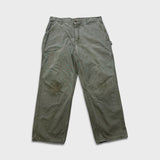 Carhartt Pants Mens 36x30 Green Original Dungaree Fit Workwear Distress Carpenter