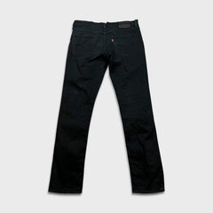Levi's 511 Jeans Mens 34x34 Black Slim Fit Mid Rise Dark Wash Stretch Denim Pants