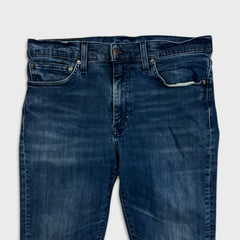 Levi's 511 Jeans Mens 34x32 Blue Slim Fit Mid Rise Dark Wash Faded Denim Pants
