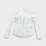 Lululemon Define Jacket Flocked Womens Size 8 White Full Zip Track Top