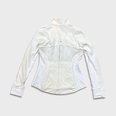 Lululemon Define Jacket Flocked Womens Size 8 White Full Zip Track Top