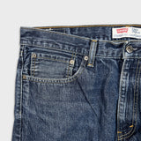 Vintage Y2K Levi's 505 Jeans Mens 36x30 Blue Regular Fit Straight Leg Dark Wash Denim Pants