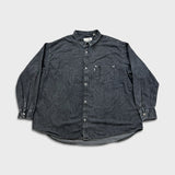 Levi’s Silvertab Denim Shirt Mens XL Black Oversized Acid Wash Button Up Western