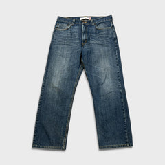 Levi's 505 Jeans Mens 34x30 Blue Regular Fit Straight Leg Dark Wash Denim Pants