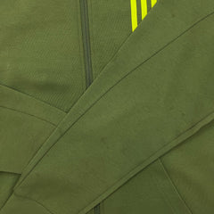 Adidas Sportswear Overlay Full Zip Track Top Hoodie Mens Medium Green Athletic Sweater