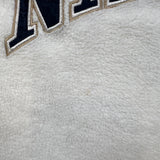 Vintage 90s Nautica Fleece Jacket Mens Small White Spell Out Pullover