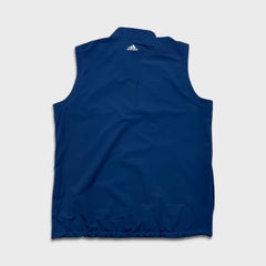 Adidas Golf Vest Mens Large Blue 1/4 Zip Lightweight Sportswear Jacket