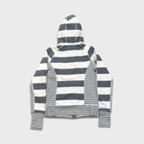 Lululemon Scuba Hoodie Womens Size 8 Gray Striped Full Zip Hooded Sweater