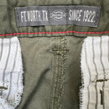 Dickies Pants Womens 32x31 Green Relaxed Faded Workwear Straight Leg Cargo