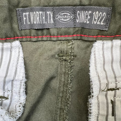 Dickies Pants Womens 32x31 Green Relaxed Faded Workwear Straight Leg Cargo