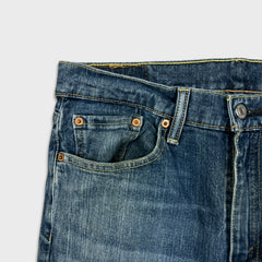 Levi's 514 Jeans Mens 32x30 Blue Slim Straight Fit Dark Wash Faded Denim Pants