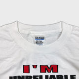 Vintage 1992 I'm Fun T Shirt Mens 3XL White Full Print Funny Short Sleeve Tee
