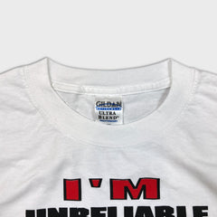 Vintage 1992 I'm Fun T Shirt Mens 3XL White Full Print Funny Short Sleeve Tee