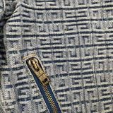 Givenchy 4G Jacquard Denim Mens 34x34 Blue Oversized Fit Light Wash Monogram Pants