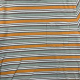 Beams Plus Pocket T Shirt Mens Small Orange Striped Short Sleeve Tee