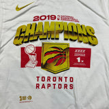 2019 Nike Toronto Raptors T Shirt Mens Medium White NBA Champions Basketball Tee