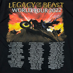 2022 Iron Maiden T Shirt Mens XL Black Senjutsu Legacy The Beast World Tour Tee