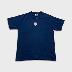 Vintage Y2K Nike DaMarcus Beasley #7 T Shirt Mens XL Blue Team USA Soccer Tee