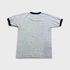 Vintage Y2K Alstyle Blank Ringer T Shirt Mens Medium Gray Short Sleeve Tee