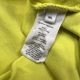 Helmut Lang T Shirt Mens XL Yellow Sample Press Only Box Logo Graphic Tee