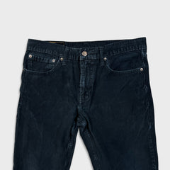 Levi's 511 Pants Mens 32x26 Black Slim Fit Stretch Corduroy Casual Trousers