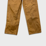 Carhartt Pants Womens 28x28 Brown Straight Leg Canvas Carpenter Workwear Trouser