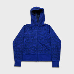 Lululemon Scuba Hoodie Womens XS Blue AOP Full Zip Sports Hooded Sweater