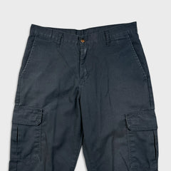 Dickies Pants Mens 32x30 Black Wide Baggy Cargo Workwear Casual Chino Trousers