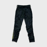Kappa Track Pants Mens Medium Black Side Tape Athletic Taper Leg Gym Jogger