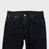 Levi's 501 Jeans Mens 36x30 Black Original Straight Leg Dark Wash Denim Pants