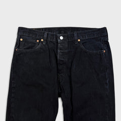 Levi's 501 Jeans Mens 36x30 Black Original Straight Leg Dark Wash Denim Pants