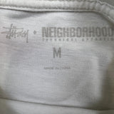 Stussy x NEIGHBORHOOD Boneyards II Conspiracy T Shirt Mens Medium White Tee