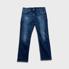 Levi's 502 Jeans Mens 34x32 Blue Regular Taper Fit Dark Wash Stretch Denim Pants