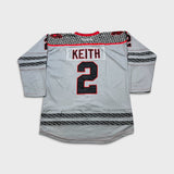 Reebok Chicago Blackhawks Duncan Keith Jersey Mens 2XL Grey Alternate NHL Fight Strap