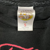 Vintage Y2K Ed Hardy Christian Audigier T Shirt Womens Small Black Faded Floral Graphic Top