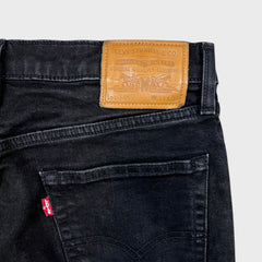 Levi's 541 Jeans Mens 31x28 Black Athletic Taper Stretch Dark Wash Denim Pants