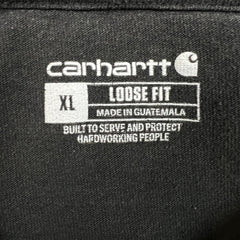 Carhartt T Shirt Mens XL Black Loose Fit Workwear Faded Short Sleeve Pocket Tee