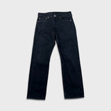 Levi's 501 Jeans Mens 32x30 Black Original Straight Leg Dark Wash Denim Pants
