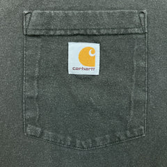 Carhartt T Shirt Mens XL Gray Loose Fit Workwear Faded Short Sleeve Pocket Tee