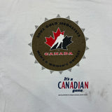 Vintage 2002 Canada Olympics T Shirt Mens XL White Gold Medalists Hockey Tee