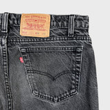 Vintage 90s Levi's 512 Jeans Mens 36x32 Black Slim Fit Taper Leg Fade Dark Wash Denim Pants