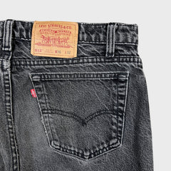 Vintage 90s Levi's 512 Jeans Mens 36x32 Black Slim Fit Taper Leg Fade Dark Wash Denim Pants